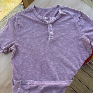 Goodfellow & Co Lavender Short-Sleeve Henley Tee